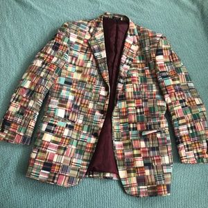 Irvine Park Patchwork Madras Suit Jacket